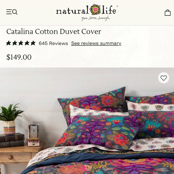 Natural Life Duvet Cover Queen - Picture 2 of 9